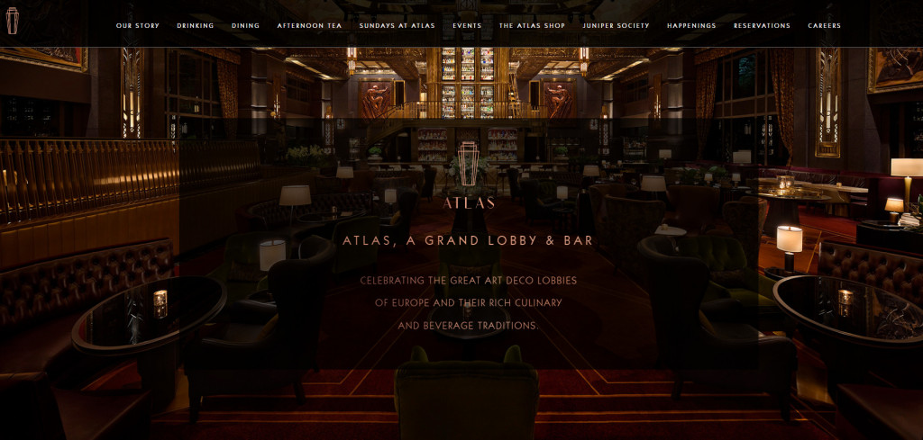 5 best bar websites example: Atlas Bar