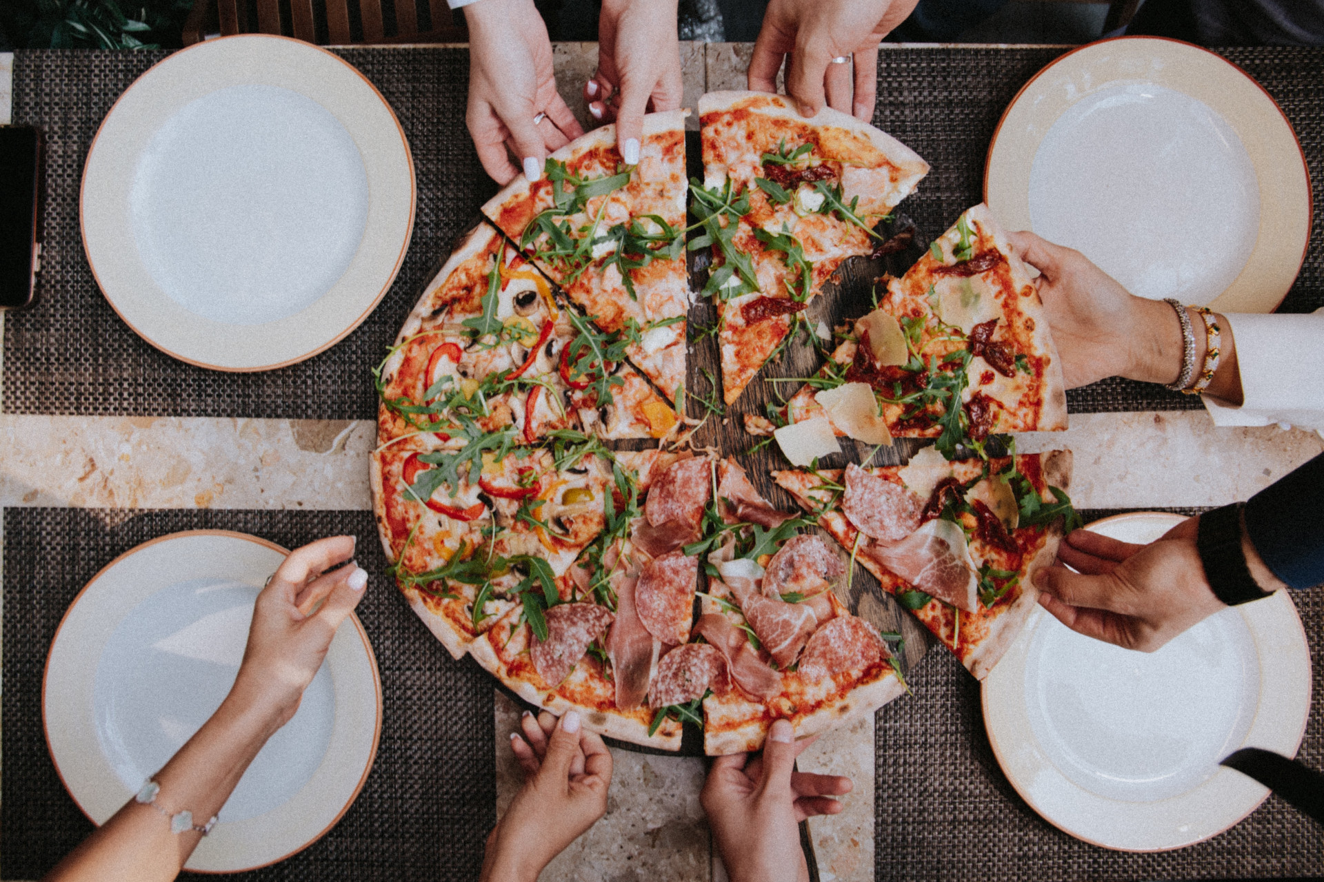 Friends Eating Pizza Image & Photo (Free Trial)