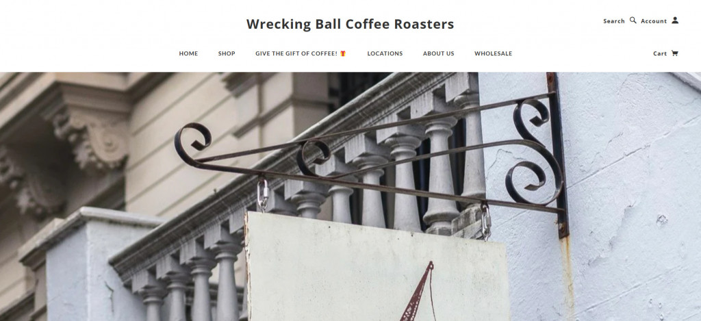 best coffee shop websites wrecking ball coffee roasters