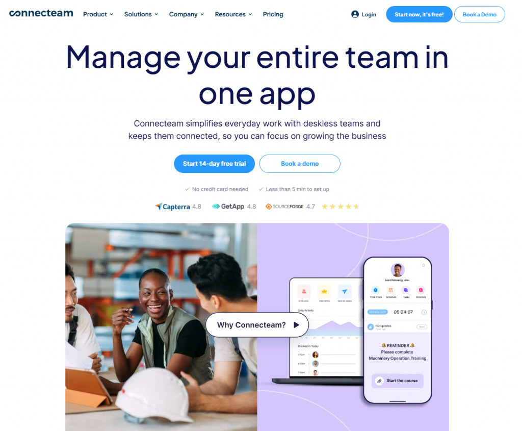 restaurant scheduling app connecteam