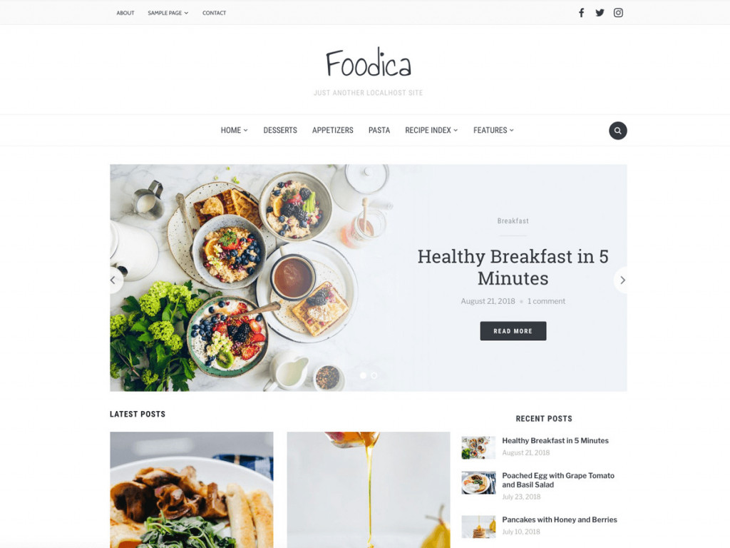 wordpress restaurant themes foodica