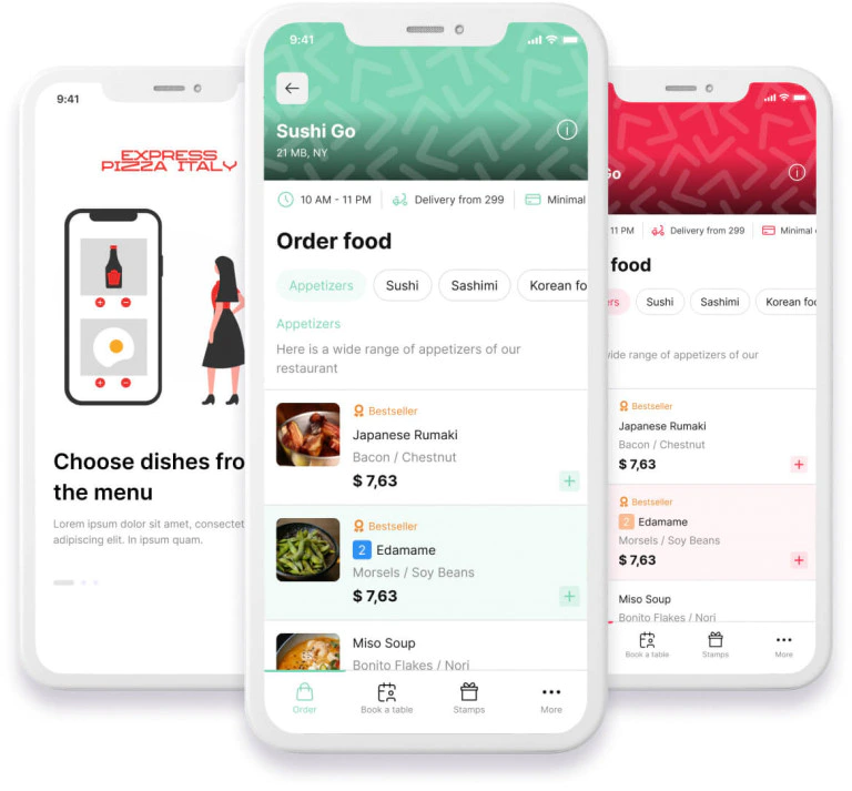 direct food ordering system mobile app example image