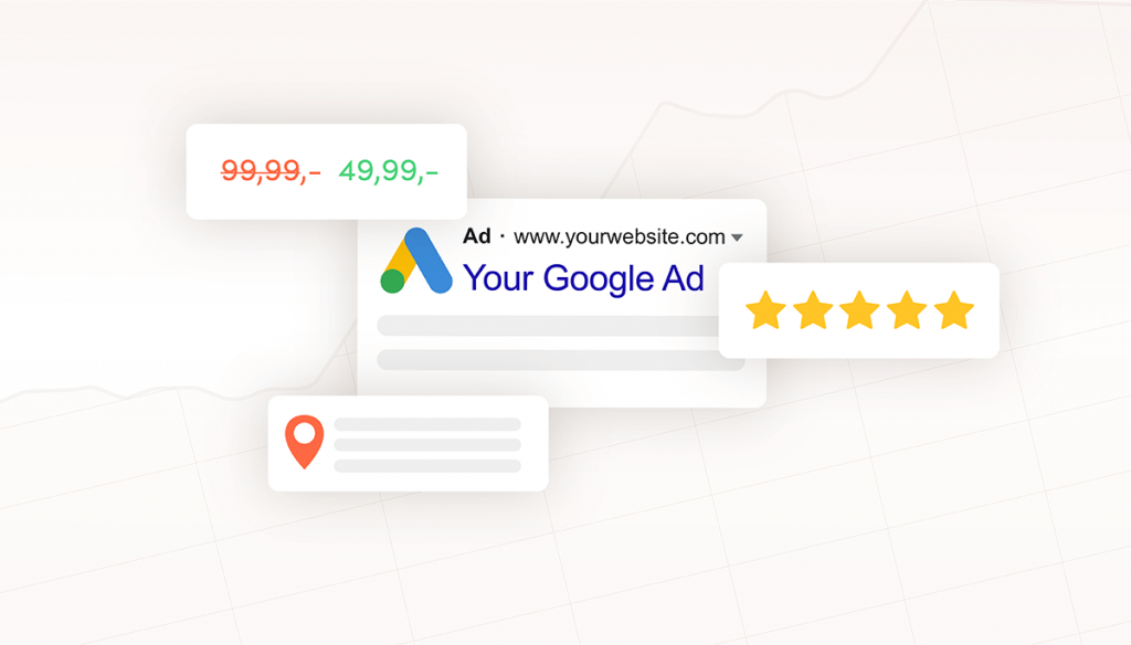 Google ads for restaurants - Ad extensions